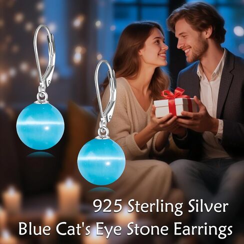 925 Sterling Silver Pearl Leverback Earrings Dangle Drop Jewelry Gifts for Women and Girls in Kuwait