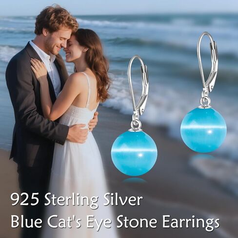 925 Sterling Silver Pearl Leverback Earrings Dangle Drop Jewelry Gifts for Women and Girls in Kuwait