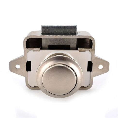 20Pcs Big-Pearl Nickel Camper Car Lock 20mm Push Lock for RV Yacht Furniture Door Hardware Cabinet Drawer Locks Handles Lock in Kuwait