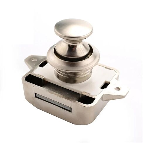20Pcs Big-Pearl Nickel Camper Car Lock 20mm Push Lock for RV Yacht Furniture Door Hardware Cabinet Drawer Locks Handles Lock in Kuwait