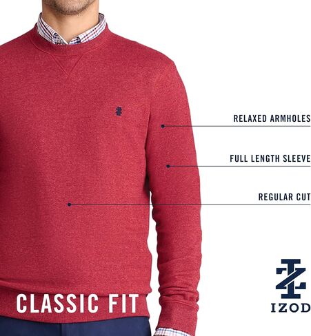 إيزود رجال ميزة الأداء الأداء Crewneck الصوف pullover قميص in Saudi Arabia