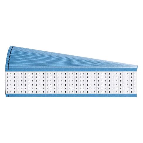 Brady WM-1-PK 1.5" Length, B-500 Repositionable Vinyl Cloth Black On White Color Solid Numbers Wire Marker Card, Legend "1" (Pack Of 25) in Saudi Arabia