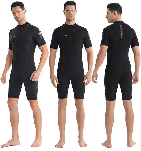 Wyyhaa 3mm Shorty Wetsuit للرجال والنساء-بدلة الغوص من قطعة واحدة من قطعة واحدة ، غطس من الأكمام القصير وبدلة تصفح الساق قصيرة للغطس والسكوبا والتجديف والسباحة والرياضات المائية in Kuwait