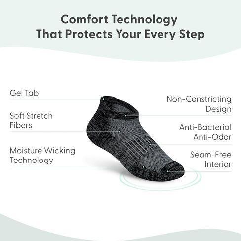 Orthofeet Low Cut Non-Binding Non-Constrictive Circulation Seam Free Black Socks, 3 Pack in Saudi Arabia