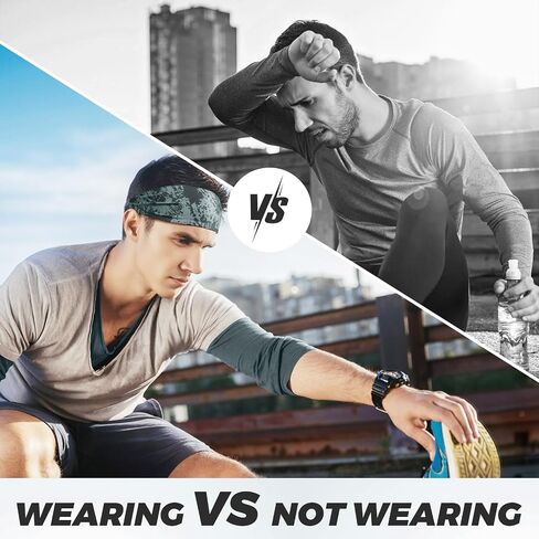 Sports Headband, Sweat Bands Headbands Men Workout Head Bands Mens Absorbent Sweatband Quick-Dry Hair Bands Suitable for Workout Football Running Fitness 3 Pack in Saudi Arabia