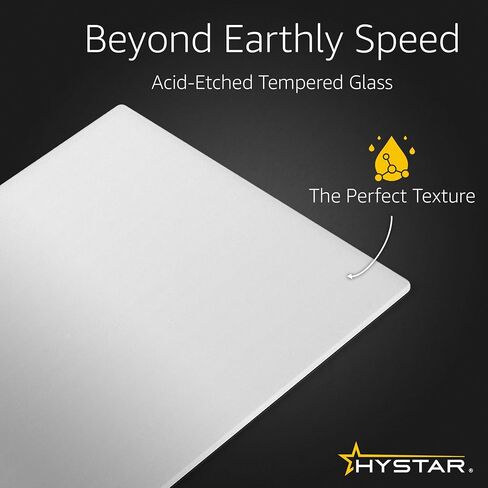 Hystar Aether Glass Gaming Mousepad | الزجاج المقسى ذو الحجارة الدقيقة | هادئ ، انزلاق فائقة السرعة | دعم السيليكون الكامل المضاد للانزلاق (أسود ، 19.3 لتر × 16.5W بوصة) in Kuwait