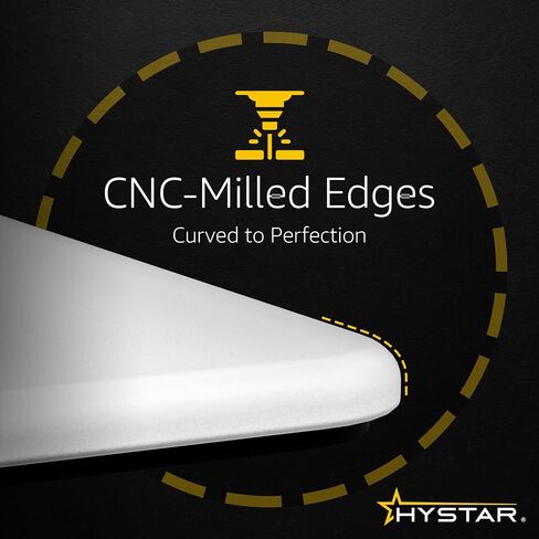 Hystar Aether Glass Gaming Mousepad | الزجاج المقسى ذو الحجارة الدقيقة | هادئ ، انزلاق فائقة السرعة | دعم السيليكون الكامل المضاد للانزلاق (أسود ، 19.3 لتر × 16.5W بوصة) in Kuwait