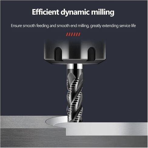Roughing End Mill HRC66 4 Flute for Stainless Steel Aluminium CNC Milling Cutter Metal Tool 6mm 7 8 10 12MM 20MM Rough Machining(for Aluminium,14X40XD14X100L) in Saudi Arabia