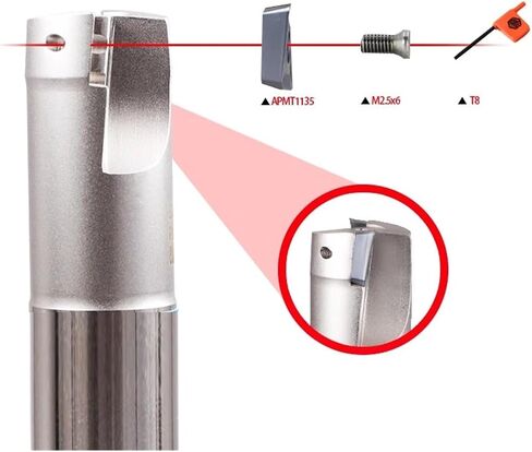 BAP 300R 10 12 16 20mm Carbide Insert Clamped Milling Cutting Shoulder Right Angle Precision Cutter End Mill APMT1135 Holder(300R C16-17-200-2T) in Saudi Arabia