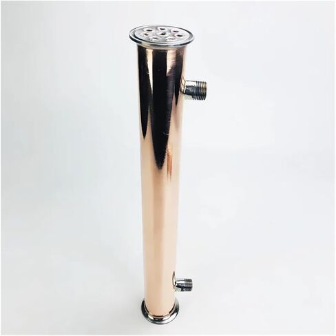 Condenser Dephlegmator 2"(51mm) OD64,Copper Condenser,Length 450mm,8 Pipes Inside ID 8mm, 1/2" Male Thread,Reflux,Dephlegmator for Distillation in Saudi Arabia