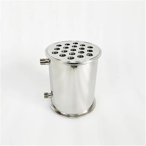 Condenser Dephlegmator 6" 152mm(OD167mm) Dephlegmator,Reflux,Distiller Condenser 200mm,with 1/2" Male Tread,Sanitary Steel 304 in Saudi Arabia