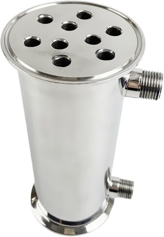 Condenser Dephlegmator 3" 76mm(OD91mm) Dephlegmator with 1/2" Male Or Female Thread,Reflux,Distiller Condenser.Length 200mm,Stainless Steel 304(Female Thread) in Saudi Arabia