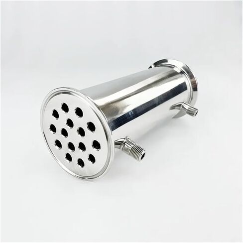 Dephlegmator المكثف 3 "(76 مم) OD91MM ، dephlegmator/المكثف الصحية مع خيط الذكور 1/4" ، 15 أنابيب داخل المعرف 8 مم ، lenght 200mm ، ss304 in Saudi Arabia