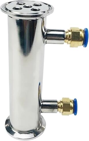 Dephlegmator المكثف 1.5 "38 مم （OD50.5 مم） dephlegmator ، الارتجاع ، مكثف التقطير مع فقي أنثى 1/4 بوصة ، طول 150 مم ، الصلب الصحية 304 in Saudi Arabia
