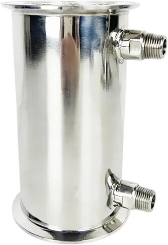 Condenser Dephlegmator 4" 102mm(OD119mm) Dephlegmator, Reflux,Distiller Condenser. Length 200mm,with 1/2" Male Tread,Sanitary Steel 304 in Saudi Arabia