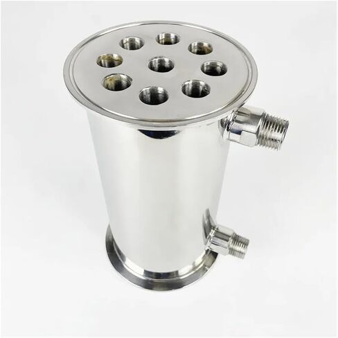 Condenser Dephlegmator 4" 102mm(OD119mm) Dephlegmator, Reflux,Distiller Condenser. Length 200mm,with 1/2" Male Tread,Sanitary Steel 304 in Saudi Arabia