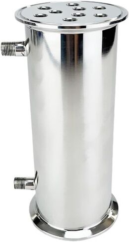 Dephlegmator المكثف 3 "76mm OD91MM ، dephlegmator/المكثف الصحية مع خيط الذكور 1/4" للتقطير ، 9 أنابيب داخل المعرف 9 مم ، lenght 200mm ، ss304 in Saudi Arabia