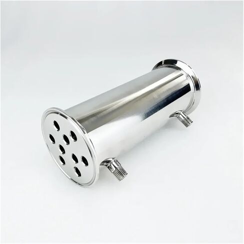 Dephlegmator المكثف 3 "76mm OD91MM ، dephlegmator/المكثف الصحية مع خيط الذكور 1/4" للتقطير ، 9 أنابيب داخل المعرف 9 مم ، lenght 200mm ، ss304 in Saudi Arabia