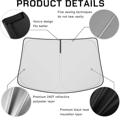 Windshield Sun Shade for Honda CRV 2026 2025 2024 2023 Hybrid (Include HEV) Accessories Foldable Car Sun Shade Windshield Blocks UV Rays Sun Visor Protector in Kuwait