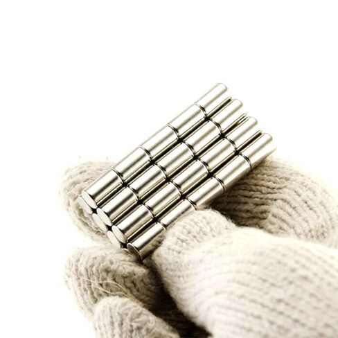 20Pcs Silver 5x10 mm Round Neodymium 5mmx10mm N35 Magnet Disc 5 * 10 Cylinder Rare Earth ，for Industrial Rare Earth Rare Earth Magnets, Industrial Magnets in Saudi Arabia