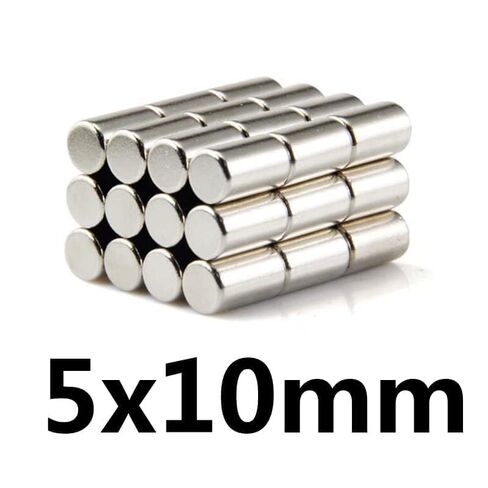 20Pcs Silver 5x10 mm Round Neodymium 5mmx10mm N35 Magnet Disc 5 * 10 Cylinder Rare Earth ，for Industrial Rare Earth Rare Earth Magnets, Industrial Magnets in Saudi Arabia