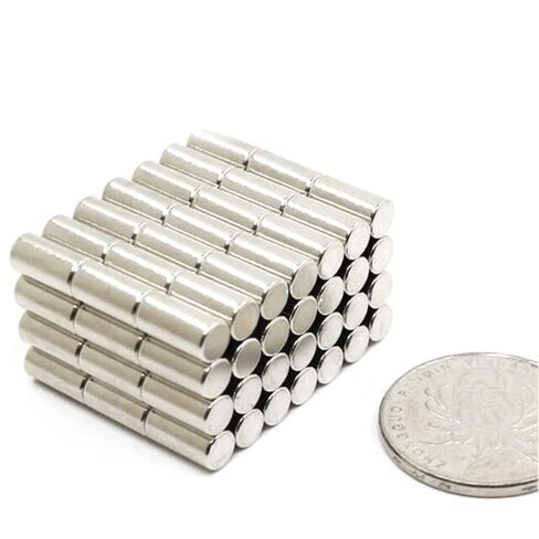 20Pcs Silver 5x10 mm Round Neodymium 5mmx10mm N35 Magnet Disc 5 * 10 Cylinder Rare Earth ，for Industrial Rare Earth Rare Earth Magnets, Industrial Magnets in Saudi Arabia