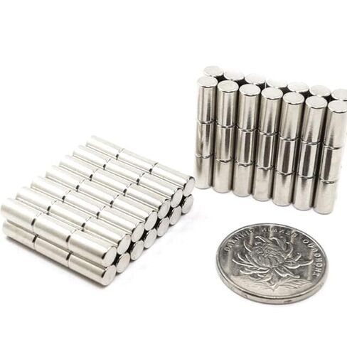 20Pcs Silver 5x10 mm Round Neodymium 5mmx10mm N35 Magnet Disc 5 * 10 Cylinder Rare Earth ，for Industrial Rare Earth Rare Earth Magnets, Industrial Magnets in Saudi Arabia