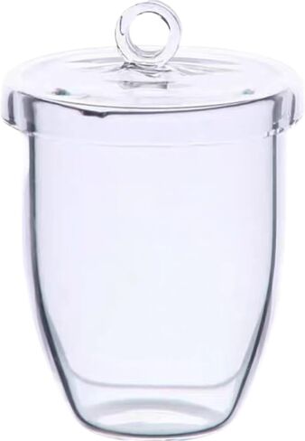 1PCS Crucible Lab Quartz Glass Crucible مع مقاوم الغطاء 10/20/10/50/100/150/12/250/300 مل (50 مل) in Saudi Arabia