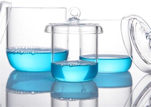 1PCS Crucible Lab Quartz Glass Crucible مع مقاوم الغطاء 10/20/10/50/100/150/12/250/300 مل (50 مل) in Saudi Arabia