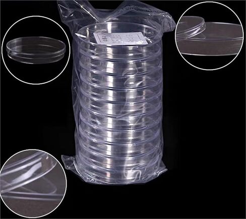10pcs/pack Lab 35mm 60mm 90mm 100mm 120mm 150mm Disposable Plastic Petri Dish Laboratory Equipment Culture Dish(120mm) in Saudi Arabia