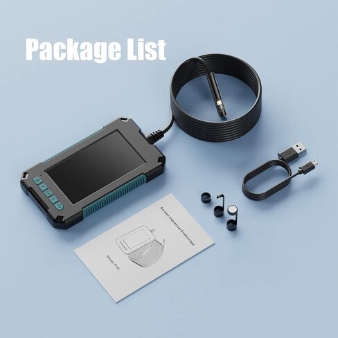 Dual-Lens Industrial Endoscope Camera with 4.3-Inch Screen, High-Definition 1080P Pipeline Detection Camera, Suitable for Vehicle Maintenance and Domestic Pipeline Detection,10M,5.5mm in Saudi Arabia