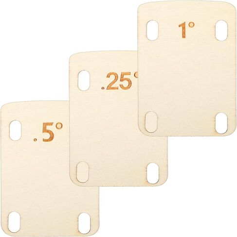 3 PCS Guitar Neck Shims Solid Wood Precision Fit Shims for Bolt-on Deck Guitment Guitars Bass Setup Repair Maintenص in Saudi Arabia