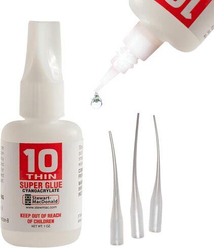 Swemac Super Glue ، رقم 10 رقيقة ، 1 أوقية. -لاصق رقيق الماء لإصلاح الجيتار-المعالجة السريعة (3-5 ثانية)-يشمل نصائح السوط وسدادة خالية من السدادة in Saudi Arabia