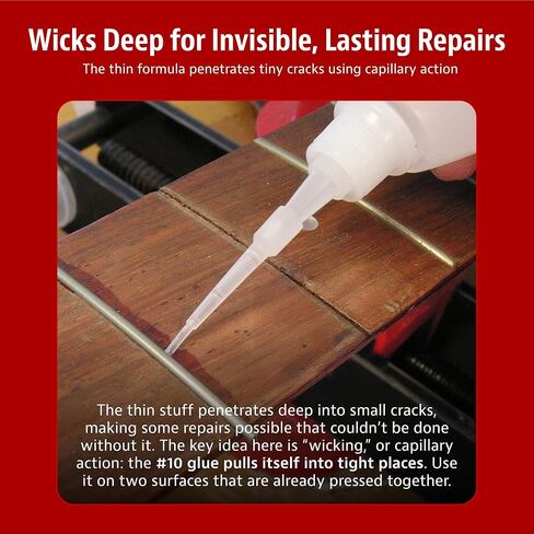 Swemac Super Glue ، رقم 10 رقيقة ، 1 أوقية. -لاصق رقيق الماء لإصلاح الجيتار-المعالجة السريعة (3-5 ثانية)-يشمل نصائح السوط وسدادة خالية من السدادة in Saudi Arabia