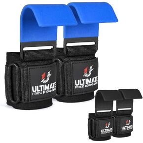 رفع الأثقال في نهاية المطاف زوج السنانير الفولاذية زوج الشاقات الجمنازيوم السنانير أشرطة الرسغ - الرفع الثقيل - أشرطة deadlift لرفع تمارين اللياقة البدنية القابلة للتعديل in Kuwait