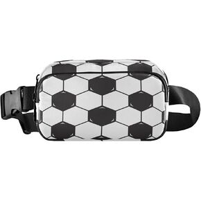 Exnundod Fanny حزم كرة القدم sexangle نمط مطبوع ، محفظة الخصر حزمة كرة القدم تحت عنوان أكياس كروسودي in Kuwait