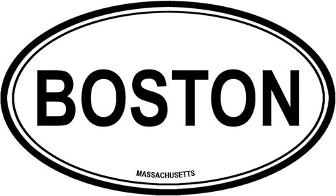 Cafepress Boston (Massachusetts) ملصق مصد أو بيضاوي للسيارة in Kuwait