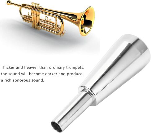 Trumpet Mouthpiece, 3C Metal Long Lasting Luster Thicker Heavier Replacement Mouthpiece Silver/Gold Optional Sportinggoods Wind Instrument Accessories(Silver?¨º? in Saudi Arabia