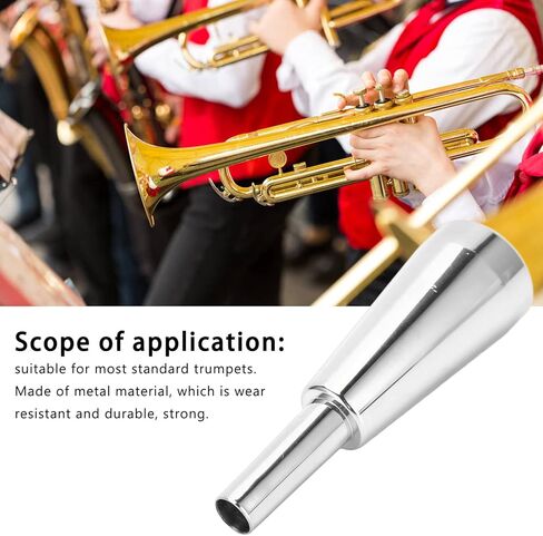 Trumpet Mouthpiece, 3C Metal Long Lasting Luster Thicker Heavier Replacement Mouthpiece Silver/Gold Optional Sportinggoods Wind Instrument Accessories(Silver?¨º? in Saudi Arabia