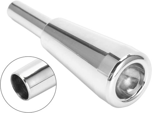 Trumpet Mouthpiece, 3C Metal Long Lasting Luster Thicker Heavier Replacement Mouthpiece Silver/Gold Optional Sportinggoods Wind Instrument Accessories(Silver?¨º? in Saudi Arabia