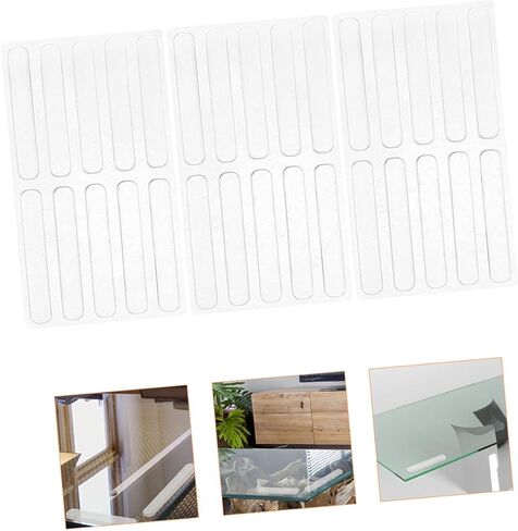 NUOBESTY 30pcs Glass Table Bumper Strips Cabinet Door Bumpers Easy Stick Design in Saudi Arabia