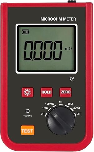 محمول micro-ohmmeter micro Ohm Tester DC متر منخفض المقاومة متر 1UΩ ~ 200Ω اختبار تخزين البيانات الحالي MAX 5A لاختبار مفاتيح مقاومة الأسلاك للكابلات والموصلات ومقاومة التلامس المرحلات in Saudi Arabia