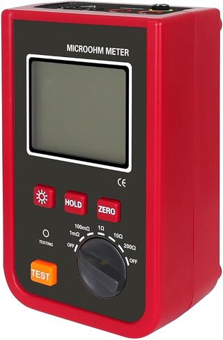 محمول micro-ohmmeter micro Ohm Tester DC متر منخفض المقاومة متر 1UΩ ~ 200Ω اختبار تخزين البيانات الحالي MAX 5A لاختبار مفاتيح مقاومة الأسلاك للكابلات والموصلات ومقاومة التلامس المرحلات in Saudi Arabia