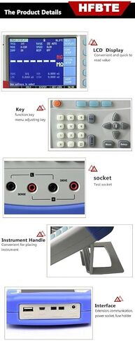 جهاز اختبار مقاومة التلامس لمقاومة المقاومة الدقيقة ذات الدقة الدقيقة ، جهاز اختبار مقاومة للمقاومة باليد ، بمدى 10μΩ ～ 200kΩ دقة 0.1 ٪ من واجهة USB/Per/SEQ معايير المقارنة in Saudi Arabia