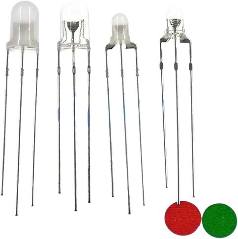 100pcs LED 3MM 5mm Round Matte Mater Clear Red & Green اثنين من ألوان أنود كاثود شائعة LED مصباح الصمام الثنائي ينبعث من الثنائيات الجديدة للوصول 2025 عالية للجودة in Kuwait