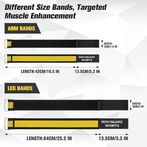 BFR Booty Bands for Men/Women Glutes, Blood Flow Restriction Bands Plan for Arm Muscle Legs &Hip Building, Adjustable Velcro Occlusion Bands Workouts,Quality Fabric Bands for Squat Butt &Thigh in Kuwait