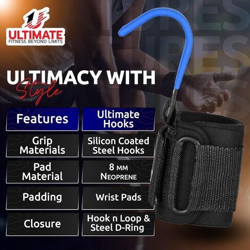 رفع الأثقال في نهاية المطاف زوج السنانير الفولاذية زوج الشاقات الجمنازيوم السنانير أشرطة الرسغ - الرفع الثقيل - أشرطة deadlift لرفع تمارين اللياقة البدنية القابلة للتعديل in Kuwait