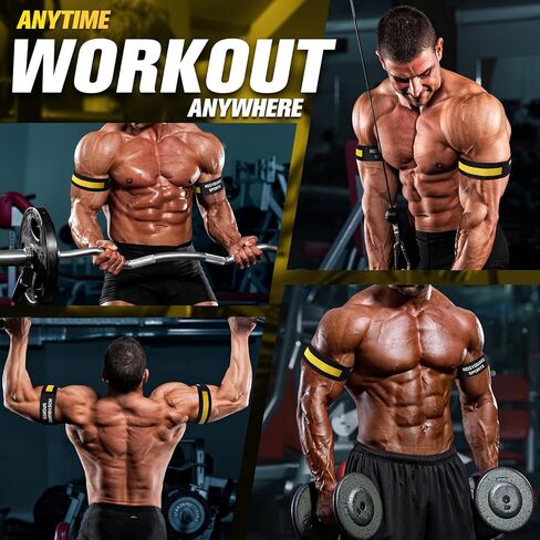 BFR Booty Bands for Men/Women Glutes, Blood Flow Restriction Bands Plan for Arm Muscle Legs &Hip Building, Adjustable Velcro Occlusion Bands Workouts,Quality Fabric Bands for Squat Butt &Thigh in Kuwait