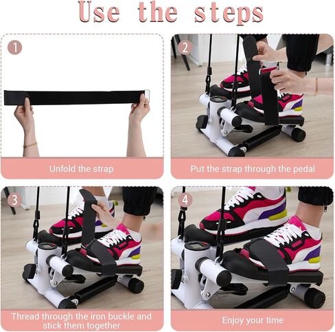 6 PCS Bicycle Pedal Straps Ellipse reg releciser straps pedal straps foot foot elsleipse strap machine under under desk elization redable strap for workout meath juster election sports (black) in Saudi Arabia