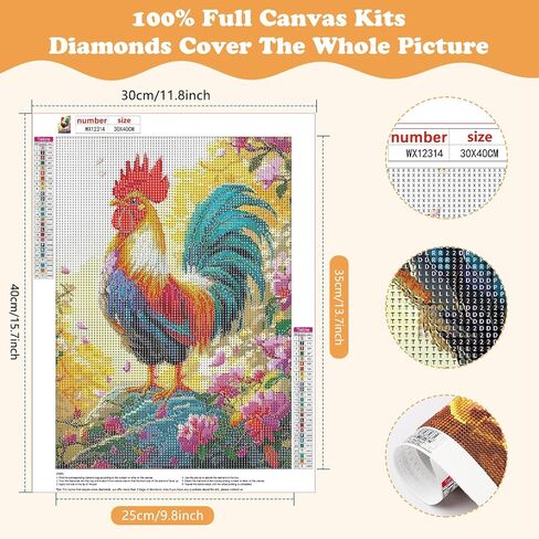 SENQAO Horse Diamond Art Painting Kits for Adults, Full Drill Tree Diamond Dots Paintings for Beginners, Round 5D Paint with Diamonds Pictures Gem Art Painting Kits DIY Crafts 12x16inch（Animal Gray in Kuwait